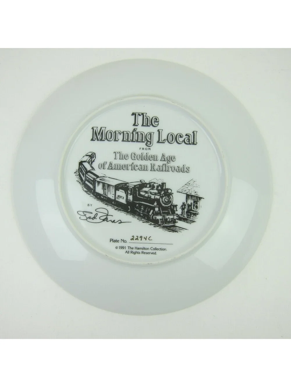 Collectible Plate Train Locomotive The Morning Local Ted Xaras 8.5